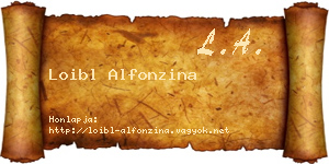 Loibl Alfonzina névjegykártya